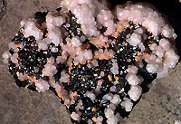 Blende, Rhodochrosite, Arsenopyrite et Calcite